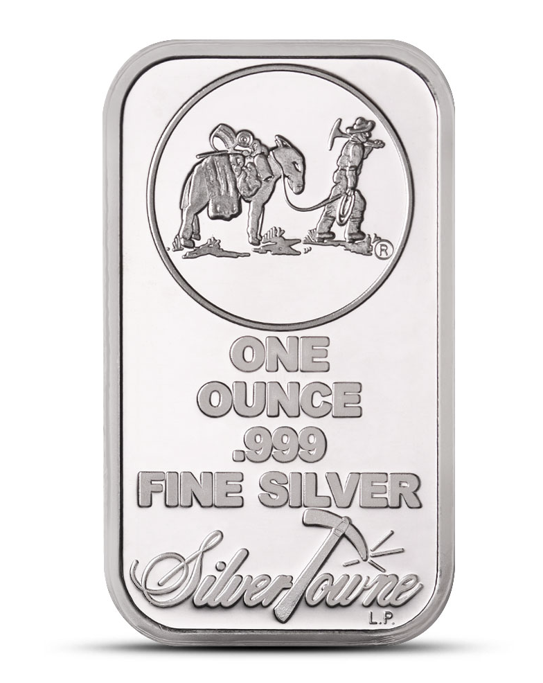 1 oz SilverTowne Prospector Silver Bar – Digital Lions